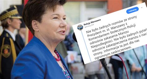 Decyzja Hanny Gronkiewicz Waltz nie była konsultowana z policją