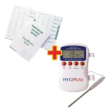 Special Offer Hygiplas Multistem Thermometer And Temperature Log Book The Oxford Chef Shop