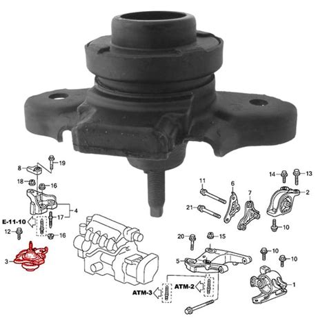 Support Moteur Droit Honda Jazz Silentblocks