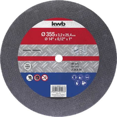 KWB 791993 DISQUE à tronçonner 355 mm 1 pc s métal EUR 17 98 PicClick FR