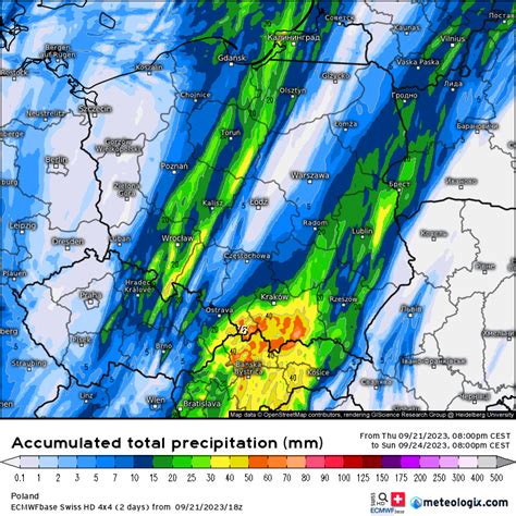 Silne ulewy nadchodzą do Polski Ponad 50 mm deszczu wystąpią burze z