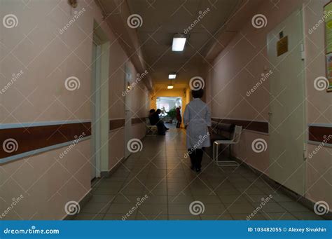 Hallway Inside Abandoned Mental Hospital Stock Image Image Of