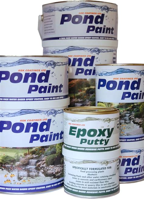 Epoxy Resin Pond Repair Kit Inc Pond Paint And Putty Amazon Co Uk