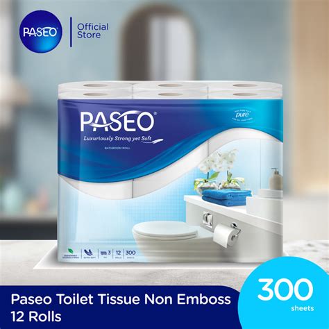 Jual Paseo Elegant Toilet Core Non Emboss 12 Rolls 300 S Shopee Indonesia