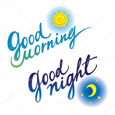 Good morning Good night — Stock Vector © ofchina #16969953