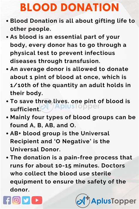 Blood Donation Essay Essay On Blood Donation For Students And