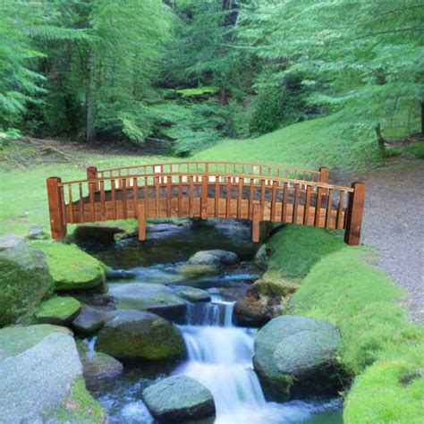 12 ft Garden Bridge Medium Rails for sale – SamsGazebos Handcrafted ...