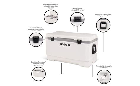 Igloo 54 Qt Marine Ultra Cooler White Sports And Outdoors