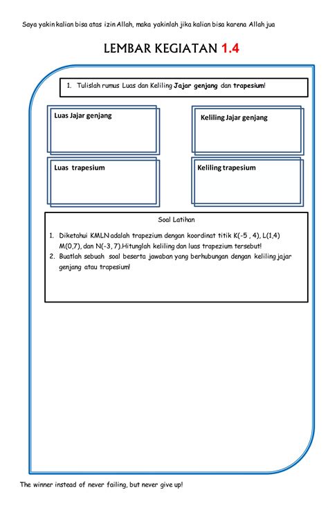 Lk Jajar Genjang Dan Trapesium Pdf