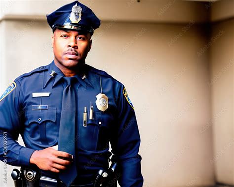 African American Male Police Officer