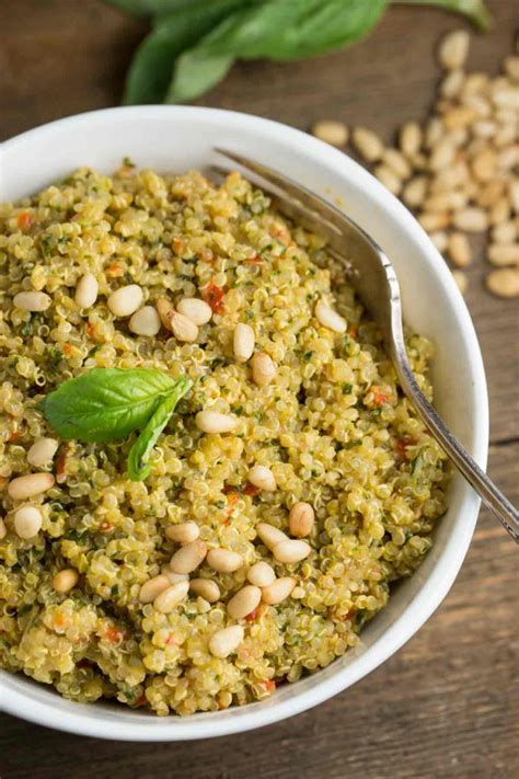 Basil Pesto Quinoa Vegan Gluten Free The Veggie Chick