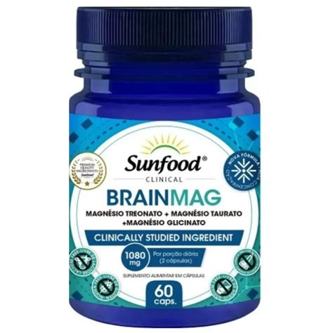 Brainmag Magn Sio Treonato Taurato Glicina Caps Sunfood Shopee