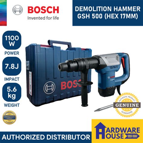 Original Bosch Demolition Hammer Gsh 500 Hex Shank Chisel Bit In Hard