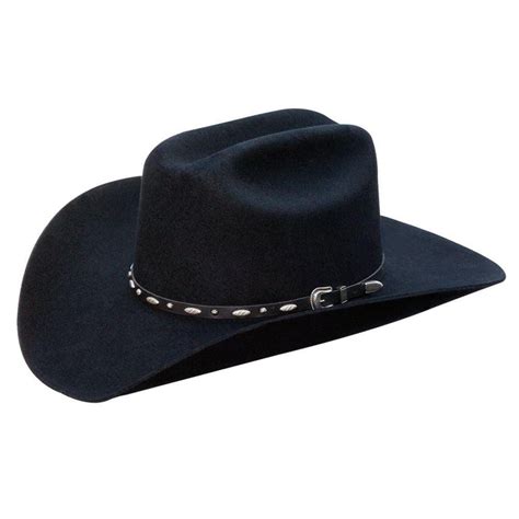 Silverado 100 Wool Felt Low Cattleman Crown 4 Brim Satin Lining Fancy