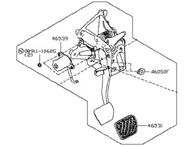 Na B Genuine Nissan Na B Pedal Assy Brake W Bracket