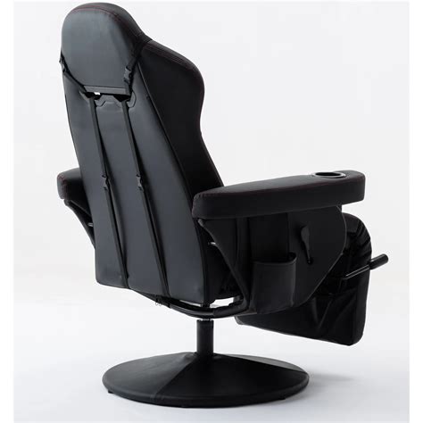 Luxury Gaming Chair With Cup Holder White Racing Style Leather ...