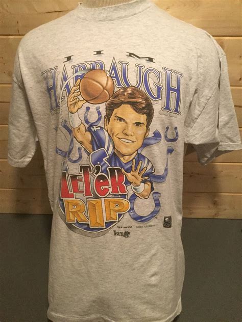 Vintage 1990s Jim Harbaugh Indianapolis Colts Cartoon Etsy