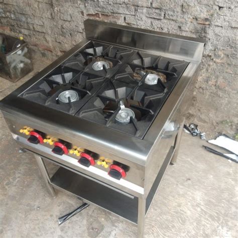 Jual Gas Open Burner 4 Stove Kompor Resto 4 Tungku High Pressure Custom