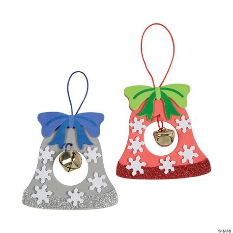 4 X 4 Christmas Bell Ornament With Jingle Bell Foam Craft Kit Makes 12