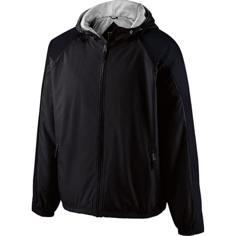 Holloway Mens Blackblack Full Zip Hooded Homefield Jacket