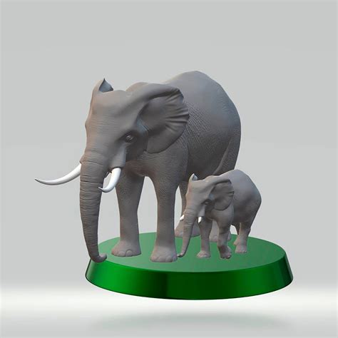 3d Stl File Model Elephant Diorama For 3d Printer Etsy Canada