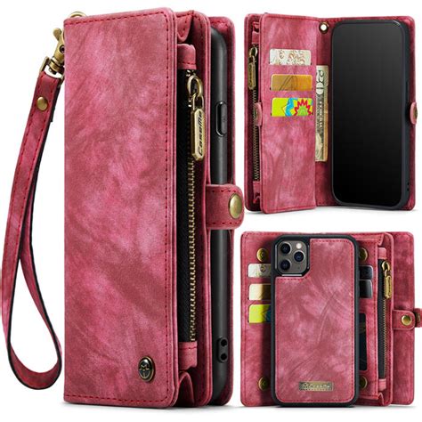 Caseme Iphone 11 Pro Max Wallet Magnetic Detachable 2 In 1 Case Red