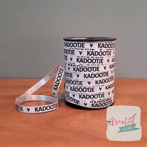 Cadeaulint Kadootje Paperlook Wit Zwart Mm Creatief En Kado