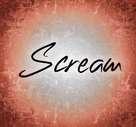 On the Grunge Background Rust Style the Word Scream Stock Illustration ...