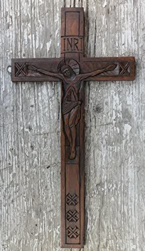 Large Handmade Crucifix Wall Cross Wooden Catholic