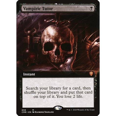 Mtg Proxy Card Vampiric Tutor Extended Art Commander Legends Cmr