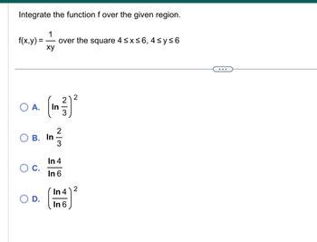 Answered Integrate The Function F Over The Given Bartleby