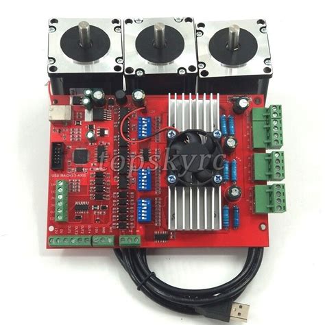 100KHZ MACH3 CNC 3 Axis Stepper Motor Driver Board TB6560 USB Port