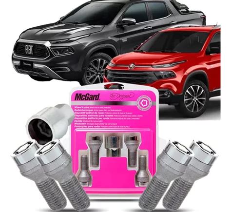 Kit Parafusos Antifurto Fiat Toro Nova 2021 2022 Mcgard Top