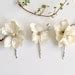 Ivory Flower Clips Wedding Bobby Pins Floral Clip Set Hair