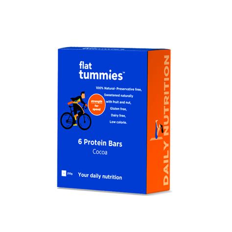 Buy Flat Tummies Protein Bar With Cocoa 210g Box Online At Natures Basket