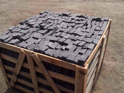 Natural Split Nergo Black Basalt Cobble Stone Paver Black Basalt