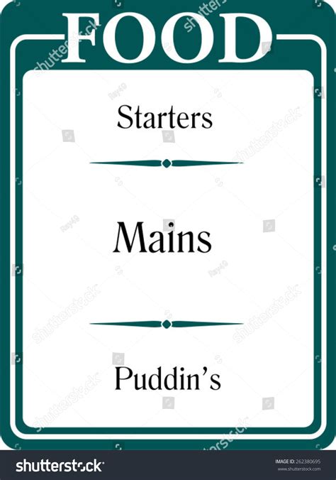 Simple Cafe Menu Board Vector Food Stock Vector (Royalty Free ...