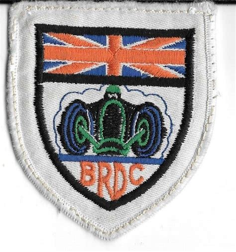 Brdc British Racing Drivers Club Sew On Fabric Badge F Patch