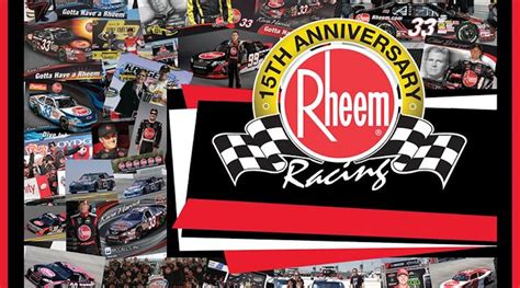 Rheem Announces 15th Anniversary In Nascar Racing Sponsorship Contractor