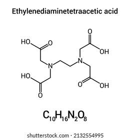 Chemical Structure Ethylenediaminetetraacetic Acid Edta C H N O