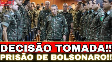 BOMBA PRISÃO DE BOLSONARO NO EXÉRCITO COMANDANTE TOMA DECISÃO