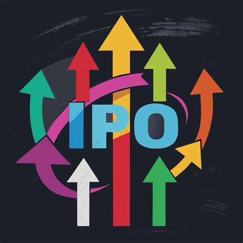 IPO Initial Public Offering Concept Colorful Arrows Pointing To The