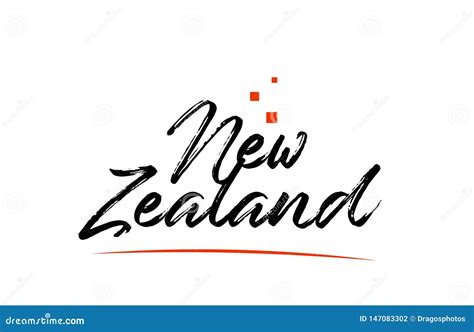 New Zealand Country Typography Word Text For Logo Icon Design Stock