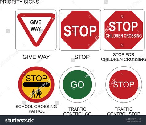 Road Signage Safety Sign Vector Design Stock Vector (Royalty Free ...