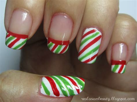 Real Asian Beauty: Candy Cane Nail Art Tutorial