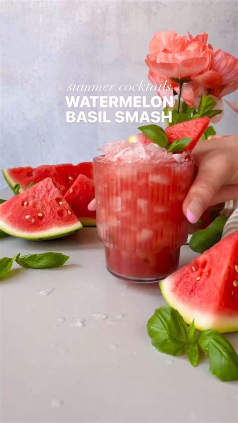 Refreshing Watermelon Basil Cocktail Bits And Bites Recipe In 2024