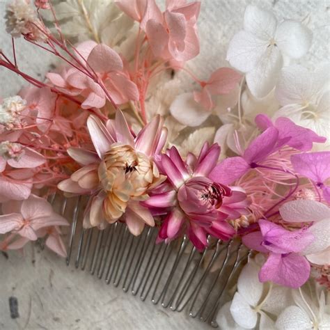 Floral Hair Comb Etsy Uk