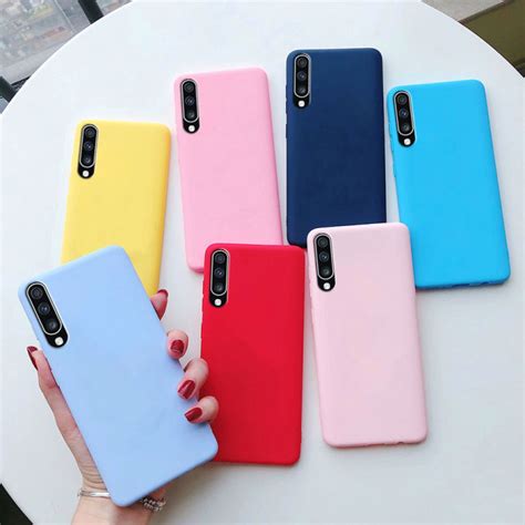 Samsung Galaxy A10 A10s A20 A30 A30s A50 A50s A70 Case Soft Matte Silicone Candy Jelly Color