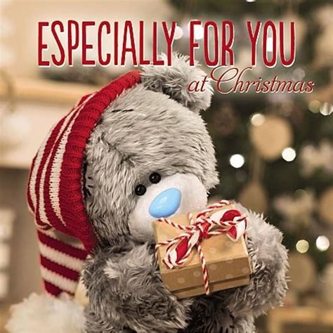 3d Holographic Bear And T Me To You Bear Christmas Card Tatty