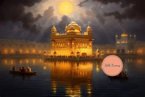 Sikh Digital Art Golden Temple Oil Painting Renaissance Era Etsy